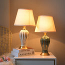 Axyaa White Ceramic Table Lamp: Luxury Modern Bedroom Decor, European Design for Warmth