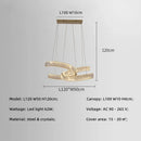 Axyaa Crystal LED Pendant Lights Remote Control Dimmable Steel Suspension Lamp