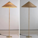 Axyaa Rattan Woven Floor Lamp - Handmade Standing Light Fixture for Home Decor