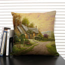 Axyaa Fairy Tale World Oil Painting Cushion Cover for Living Room Sofa