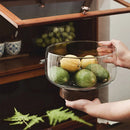 Axya Glass Wooden Fruit Tray - Elegant Home Decor & Table Centerpiece