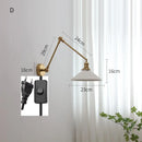 Axyaa Ceramic LED Wall Sconce Pull Chain Switch for Bedroom Bathroom Mirror Stair