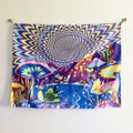 Axyaa UV Mushroom Mandala Tapestry for Home & Bedroom - Psychedelic Aesthetic Room Decor
