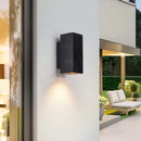Axyaa Black Travertine Stone LED Wall Light for Chic Indoor Decor