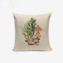 Axyaa Nordic Cactus Pillowcase 45*45cm Beige Fur Linen Cushion Cover