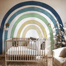 Axyaa Rainbow Fabric Wall Mural for Kids Rooms - Waterproof, Removable, Large Watercolor Design