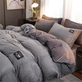 Axyaa Plush Duvet Cover Set - Cozy Winter Bedding for Double Bed