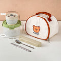 Axyaa 1100ml Clear Plastic Food Container with Leak-proof Lid