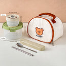 Axyaa 1100ml Clear Plastic Food Container with Leak-proof Lid