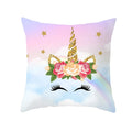 Axyaa Purple Unicorn Rainbow Sunrise Pillowcase for Home Decor