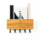 Bamboo Key Hanger Holder Wall Organizer Key Rack Hooks Coat Hanger by Axyaa