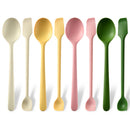 Axyaa Silicone Small Spoon Set - Non-stick, Heat Resistant, Easy to Clean Kitchen Utensils