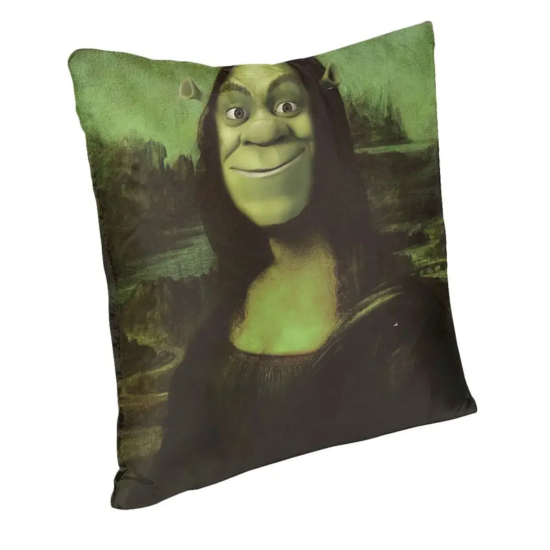 Axyaa Soft Polyester Mona Lisa Pillowcase: Decorative Sofa Cushion Cover