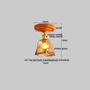 Axyaa Copper Wood LED Ceiling Lamp Modern Indoor Lighting Fixtures