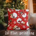 Axyaa Snowman Pattern Rectangular Pillow Cover for Sofa, Bedroom, Car