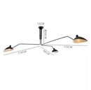 Axyaa Black Spider Serge Mouille Ceiling Chandelier, Industrial Retro Living Room LED Luminaire