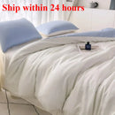 Axyaa Summer Cool Ice Silk Solid Color Duvet Cover in Twin/Full/Queen/King Sizes
