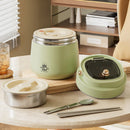Axyaa Kids Stainless Steel Bento Lunch Box with Food Warmer & Storage Bag