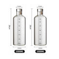 Axyaa Large Capacity Glass Water Bottle with Time Marker Cover