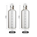 Axyaa Large Capacity Glass Water Bottle with Time Marker Cover