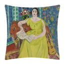 Axyaa Matisse Portrait Art Printed Cushion Cover 45X45cm