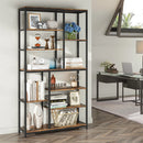Axyaa 8-Tier Modern Wood Bookcase Shelving Unit