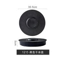 Axyaa Black Ceramic Sashimi Plate for High-Value Dining