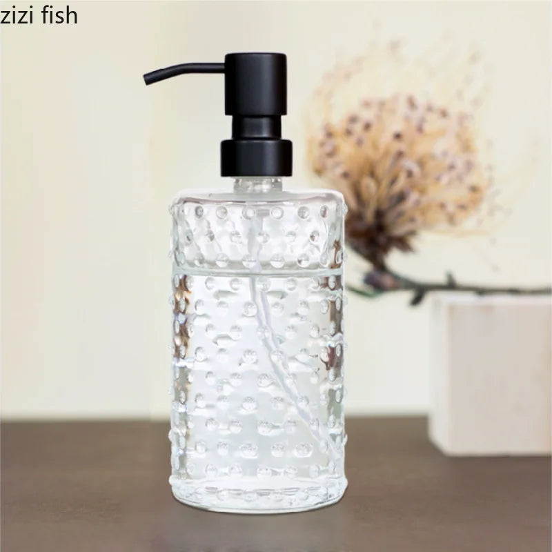 Axya Stainless Steel Pump Lotion Bottle Set - Bathroom Dispenser for Soap, Shampoo & Shower Gel