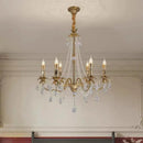 Axyaa Crystal Chandelier LED Hanging Lamp for Luxury Living Room Decor