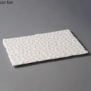 Axya Ceramic Hammer Pattern Rectangular Flat Plate for Molecular Cuisine Tableware