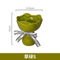 Axyaa Ceramic Vase Ribbon Bouquet Home Decoration Floral Arrangement Bridal Bouquet