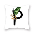 Floral Alphabet Pillow Case by Axyaa: Home & Car Decorative Cushion Cover