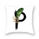 Floral Alphabet Pillow Case by Axyaa: Home & Car Decorative Cushion Cover