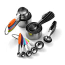 Axyaa Stainless Steel Measuring Cups & Spoons Set for Baking and Cooking
