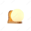 Axyaa Wood Wall Lamp with LED Glass Lampshade for Bedroom and Staircase Lighting