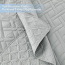 Axyaa Oversized King Microfiber Bedspread Set with Geometric Design