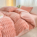 Axyaa Rabbit Velvet Milk Quilt Cover: Thick & Warm Bedding, 220x240, Double Use