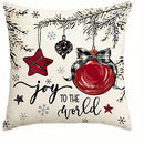Axyaa Festive Christmas Trees Pillow Covers for Sofa, Bedroom, Car in Fun Holiday Pattern