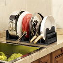 Axyaa Kitchen Pot Lid Holder Pan Organizer Cutting Board Rack Pot Cover Storage