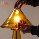 Axyaa Vintage Retro Glass Table Lamp LED E27 Medieval Luxury Desk Lights