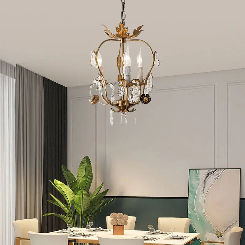 Axyaa Iron Crystal Chandelier: Elegant Lighting for Home, Restaurant, and Retail Spaces