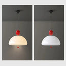 Axyaa White Glass Dining Pendant Light - Minimalist Design for Living Room