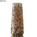 Axyaa Glass Vase with Artificial Flowers for Desk Decoration and Room Aesthetic