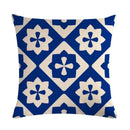 Axyaa Geometric Printed Linen Cushion Cover for Home Decoration 45x45cm