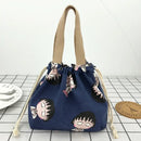 Axyaa Canvas Bento Box Handbag for On-the-Go Meals and Snacks