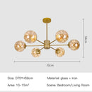 Axyaa Glass Ball Pendant Light for Modern Living and Dining Room Lighting