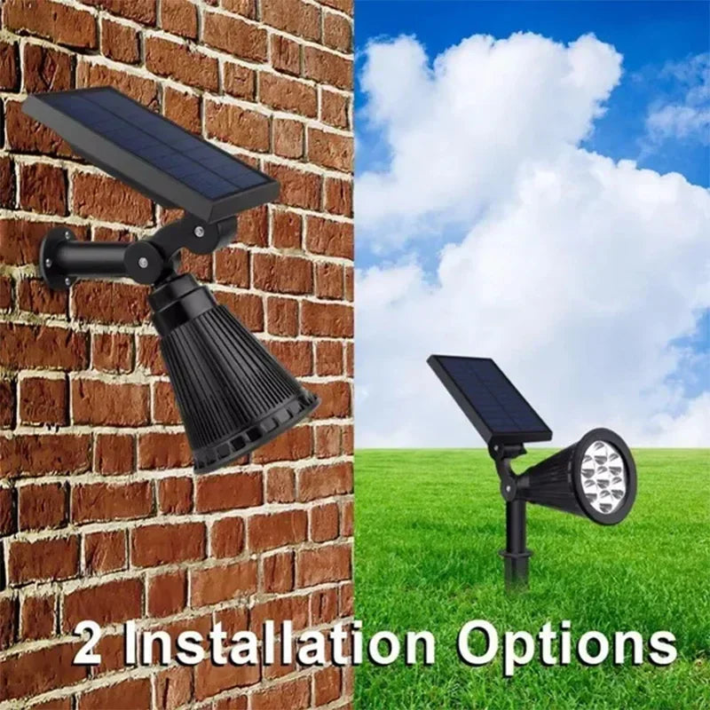 Axyaa Solar Powered 7LED Adjustable Spotlight Outdoor Wall Light