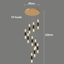Axyaa Nordic Stair Chandelier Pendant Lights Living Dining Room Ceiling Light Indoor Lighting