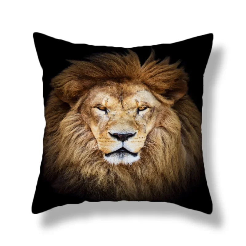Wild Animal Lion Tiger Cushion Cover - Axyaa Home Decor