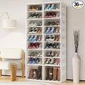 Axyaa Heavy Duty Shoe Storage Box Organizer for Entryway, 9 Tiers Stackable Cabinet